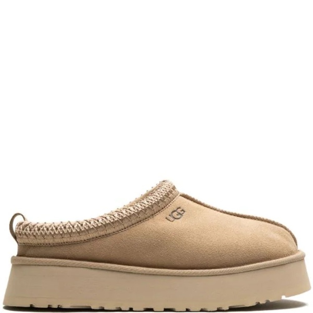 UGG Tazz Mustard Seed Suede Platform Clog Size 7